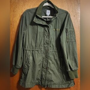 GAP Army Green Longliner Utility Jacket - LINED